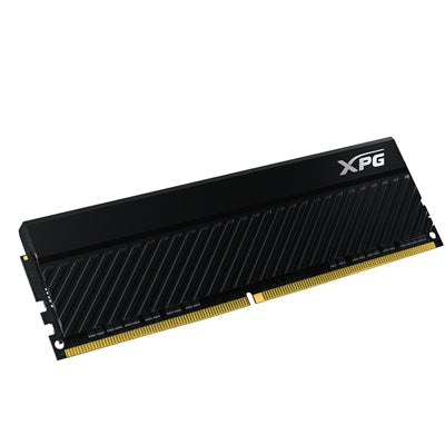 Black ADATA XPG GAMMIX D45 DDR4 RAM, 8GB DIMM, 3600MHz with sleek design and heat spreader.
