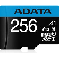 ADATA Premier 256GB microSDXC/SDHC memory card with A1 performance and V10 speed