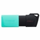 Kingston DataTraveler ExodiaM DTXM/256GB USB Flash Drive, 256GB, USB 3.2, Turquoise / Black, Moving Cap Design