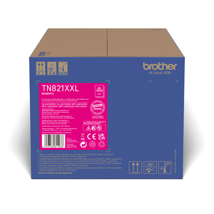 Brother TN-821XXLM Super High Yield  Magenta Toner Cartridge