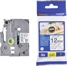 Brother TZE131S Black on Clear 4M x 12mm Gloss Tape